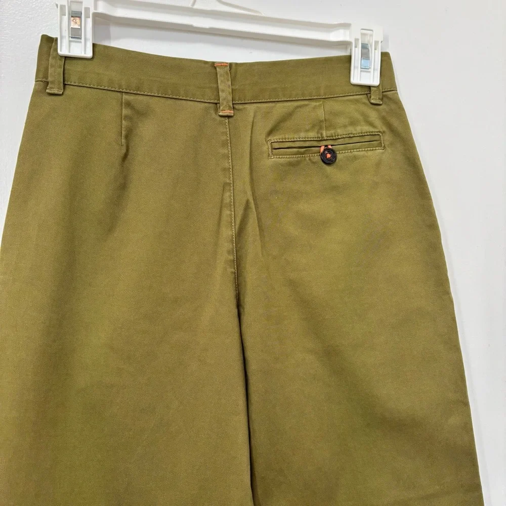 Mini Boden Kids' Wide Leg Chinos Green Olive Adjustable Waist Boys Size 10 - Picture 4 of 6